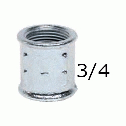 MANGUITO ROSCA DERECHA IZQUIERDA FIGURA 271 DE 3/4" GALVANIZADO, Hierro  25 Uniones Empalmes Enpalmes Empalmar Enpalmar