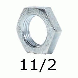 TUERCA HEXAGONAL FIGURA 312 DE 11/2" GALVANIZADA, Hierro Galvanizado 1 1/2 1-1/2 50