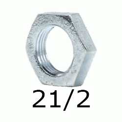 TUERCA HEXAGONAL FIGURA 312 DE 21/2" GALVANIZADA, Hierro Galvanizado 2 1/2 2-1/2 75