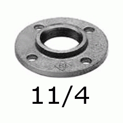 BRIDA REDONDA FIGURA 321 DE 11/4" GALVANIZADA, Hierro Galvanizado   1 1/4 1-1/4 40