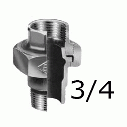 ENLACE DESMONTABLE TRES PIEZAS MACHO HEMBRA FIGURA 341 DE 3/4" GALVANIZADO, Uniones, Engarce, Enchufe, Ensamble, Enganche, Empalme, Acoplamiento Conexin Hierro MH 25 (MH) ( MH ) (M-H) ( M-H ) M/H