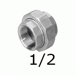 ENLACE DESMONTABLE 3 PIEZAS HEMBRA HEMBRA FIGURA 340 DE 1/2" GALVANIZADO, Uniones, Engarce, Enchufe, Ensamble, Enganche, Empalme, Acoplamiento Conexin Hierro HH 20 H/H H-H