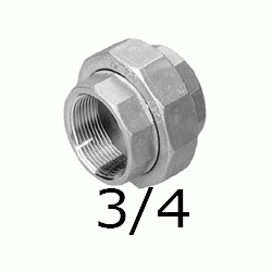 ENLACE DESMONTABLE 3 PIEZAS HEMBRA HEMBRA FIGURA 340 DE 3/4" GALVANIZADO, Uniones, Engarce, Enchufe, Ensamble, Enganche, Empalme, Acoplamiento Conexin Hierro HH 25 H/H H-H