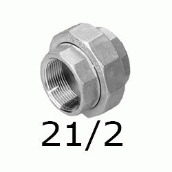 ENLACE DESMONTABLE 3 PIEZAS HEMBRA HEMBRA FIGURA 340 DE 21/2" GALVANIZADO, Uniones, Engarce, Enchufe, Ensamble, Enganche, Empalme, Acoplamiento Conexin Hierro HH 2 1/2 2-1/2 75 H/H H-H