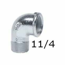 CODO ROSCAS MACHO HEMBRA FIGURA 92 DE 11/4" GALVANIZADO, Hierro Galvanizado MH 1 1/4 1-1/4 40 (MH) ( MH ) (M-H) ( M-H ) M/H