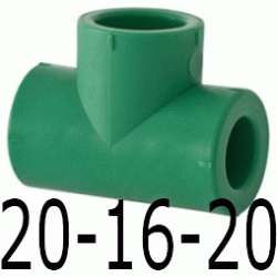 TE REDUCIDA 20-16-20 MM, DERIVACION ppr DERIBACION polipropileno copolimero para polifusionar TERMOFUSIONAR Figura 130 Fg