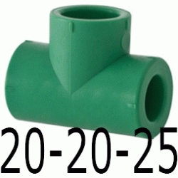 TE REDUCIDA 20-20-25 MM, DERIVACION ppr DERIBACION polipropileno copolimero para polifusionar TERMOFUSIONAR Figura 130 Fg