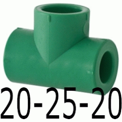 TE REDUCIDA 20-25-20 MM, DERIVACION ppr DERIBACION polipropileno copolimero para polifusionar TERMOFUSIONAR Figura 130 Fg