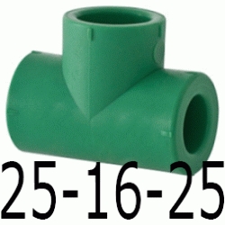 TE REDUCIDA 25-16-25 MM, DERIVACION ppr DERIBACION polipropileno copolimero para polifusionar TERMOFUSIONAR Figura 130 Fg