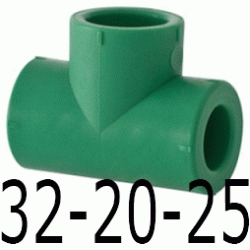 TE REDUCIDA 32-20-25 MM, DERIVACION ppr DERIBACION polipropileno copolimero para polifusionar TERMOFUSIONAR Figura 130 Fg