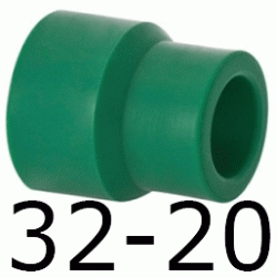 REDUCCION H-H 32-20 MM, REDUCTOR ppr polipropileno copolimero para polifusionar TERMOFUSIONAR H/H H-H Fg Figura 240 270