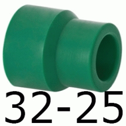 REDUCCION H-H 32-25 MM, REDUCTOR ppr polipropileno copolimero para polifusionar TERMOFUSIONAR H/H H-H Fg Figura 240 270