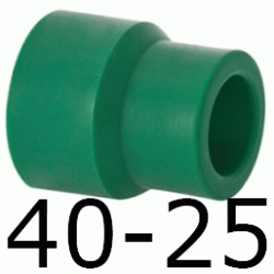 REDUCCION H-H 40-25 MM, REDUCTOR ppr polipropileno copolimero para polifusionar TERMOFUSIONAR H/H H-H Fg Figura 240 270