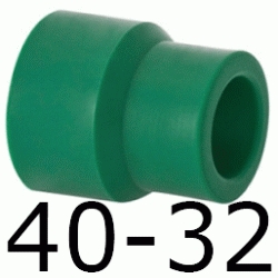 REDUCCION H-H 40-32 MM, REDUCTOR ppr polipropileno copolimero para polifusionar TERMOFUSIONAR 40/32 H/H H-H Fg Figura 240 270 40x32 40-32