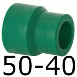 REDUCCION H-H 50-40 MM, REDUCTOR ppr polipropileno copolimero para polifusionar TERMOFUSIONAR H/H H-H Fg Figura 240 270 50x40 50/40 50-40