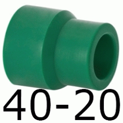 REDUCCION M-H 40-20 MM, REDUCTOR ppr (M-H) ( M-H ) polipropileno copolimero para polifusionar TERMOFUSIONAR M/H Fg Figura 241 270