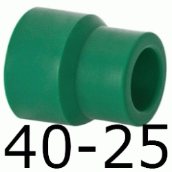 REDUCCION M-H 40-25 MM, REDUCTOR ppr (M-H) ( M-H ) polipropileno copolimero para polifusionar TERMOFUSIONAR M/H Fg Figura 241 270