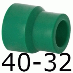 REDUCCION M-H 40-32 MM, REDUCTOR ppr (M-H) ( M-H ) polipropileno copolimero para polifusionar TERMOFUSIONAR 40/32 M/H Fg Figura 241 270 40x32 40-32