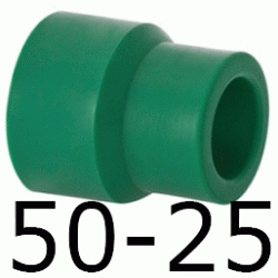 REDUCCION M-H 50-25 MM, REDUCTOR ppr (M-H) ( M-H ) polipropileno copolimero para polifusionar TERMOFUSIONAR M/H Fg Figura 241 270