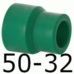 REDUCCION M-H 50-32 MM, REDUCTOR ppr (M-H) ( M-H ) polipropileno copolimero para polifusionar TERMOFUSIONAR M/H Fg Figura 241 270