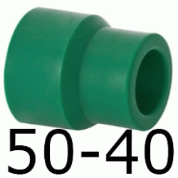 REDUCCION M-H 50-40 MM, REDUCTOR ppr (M-H) ( M-H ) polipropileno copolimero para polifusionar TERMOFUSIONAR M/H Fg Figura 241 270 50x40 50/40 50-40