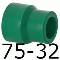 REDUCCION M-H 75-32 MM, REDUCTOR ppr (M-H) ( M-H ) polipropileno copolimero para polifusionar TERMOFUSIONAR M/H Fg Figura 241 270