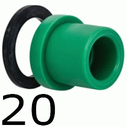 CUELLO BRIDA con junta 20 MM, ppr polipropileno copolimero para polifusionar TERMOFUSIONAR