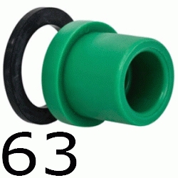 CUELLO BRIDA con junta 63 MM, ppr polipropileno copolimero para polifusionar TERMOFUSIONAR