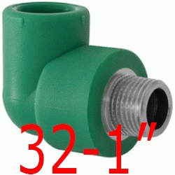 CODO 90 ROSCA MACHO 32-1", ppr polipropileno copolimero para polifusionar TERMOFUSIONAR Figura 92 Fg