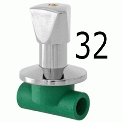 LLAVE C/POMO ASTA LARGA 32 MM, VALVULAS MANETA VOLANTE ppr BALBULAS polipropileno copolimero para polifusionar TERMOFUSIONAR Mandos Enbellecedores