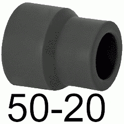 REDUCCION M-H N 50-20 MM, REDUCTOR MACHO HEMBRA (M-H) ( M-H ) ACCESORIOS TERMOFUSINAR polifusionar POLIETILENO PE-100 SYSTEM POLITILENO Negros Negras Repolen M/H Figura 241 270 Fg