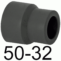 REDUCCION M-H N 50-32 MM, REDUCTOR MACHO HEMBRA (M-H) ( M-H ) ACCESORIOS TERMOFUSINAR polifusionar POLIETILENO PE-100 SYSTEM POLITILENO Negros Negras Repolen M/H Figura 241 270 Fg