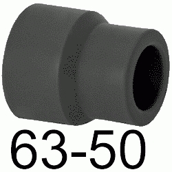 REDUCCION H-H N 63-50 MM, REDUCTOR MACHO HEMBRA (M-H) ( M-H ) ACCESORIOS TERMOFUSINAR polifusionar POLIETILENO PE-100 SYSTEM POLITILENO Negros Negras Repolen M/H Figura 241 270 Fg