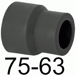 REDUCCION M-H N 75-63 MM, REDUCTOR MACHO HEMBRA (M-H) ( M-H ) ACCESORIOS TERMOFUSINAR polifusionar POLIETILENO PE-100 SYSTEM POLITILENO Negros Negras Repolen M/H Figura 241 270 Fg