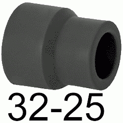 REDUCCION M-H N 32-25 MM, REDUCTOR MACHO HEMBRA (M-H) ( M-H ) ACCESORIOS TERMOFUSINAR polifusionar POLIETILENO PE-100 SYSTEM POLITILENO Negros Negras Repolen M/H Figura 241 270 Fg