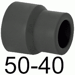 REDUCCION M-H N 50-40 MM, REDUCTOR MACHO HEMBRA (M-H) ( M-H ) ACCESORIOS TERMOFUSINAR polifusionar POLIETILENO PE-100 SYSTEM POLITILENO Negros Negras Repolen M/H Figura 241 270 Fg 50x40 50/40 50-40