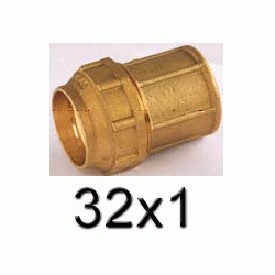 K 62 RACOR ENLACE MIXTO HEMBRA DE METAL DE 32 1 POLIETILENOT, Racor Fittings Polietileno Fitings Accesorio Kas Uniones, Engarce, Enchufe, Ensamble, Enganche, Empalme, Acoplamiento Conexin K62 K-62 ROSCA HEMBRA politileno laton entronque TERMINALES Racords TRH 32x1 Saiplen Sayplen Para Tuberias Tubos