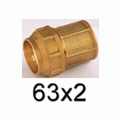 K 62 RACOR ENLACE MIXTO HEMBRA DE METAL 63 2 POLIETILENO, Racor Fittings Polietileno Fitings Accesorio Kas Uniones, Engarce, Enchufe, Ensamble, Enganche, Empalme, Acoplamiento Conexin K62 K-62 ROSCA HEMBRA politileno laton entronque TERMINALES Racords TRH 63x2 Saiplen Sayplen Para Tuberias Tubos