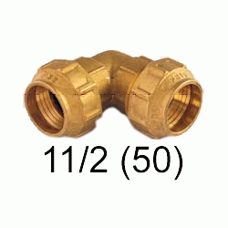 K 64 CODO DE METAL TODO TUBO DE 11/2 ( 50 mm ) PARA TUBO POLIETILENO, Racor Fittings Polietileno Fitings Accesorio Kas K64 K-64 DE 50 politileno CURVA TODO GOMA 1 1/2 1-1/2 laton CURBA 11/2" Racords Tuberias Saiplen Sayplen