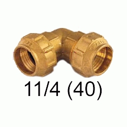 K 64 CODO DE METAL TODO TUBO DE 11/4 ( 40 mm ) PARA TUBO POLIETILENO, Racor Fittings Polietileno Fitings Accesorio Kas K64 K-64 DE 40 politileno CURVA TODO GOMA 1 1/4 1-1/4 laton CURBA Racords Tuberias Saiplen Sayplen