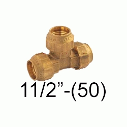 K 66 TE DE METAL TODO TUBO DE 11/2 ( 50 mm ) PARA POLIETILENO, Racor Fittings Polietileno Fitings Accesorio Kas K66 K-66 3 TRES BOCA IGUALES politileno TODO GOMA 1 1/2 1-1/2 laton 11/2" Racords Tuberias Saiplen Sayplen