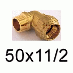 K 64 CODO DE METAL MIXTO MACHO 50 11/2 PARA POLIETILENO, Racor Fittings Polietileno Fitings Accesorio Kas K64 K-64 CURVA ROSCA MACHO politileno 1 1/2 1-1/2 laton CURBA 11/2" Terminales Racords TRM 50x11/2 Saiplen Sayplen Tuberias Tubos