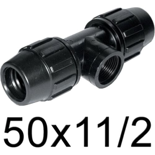 K 65 TE MIXTA HEMBRA POLIETILENO 50 11/2 JIMTEN, Racor Fittings Fitings Accesorio Kas K65 K-65 Plastico ROSCA HEMBRA politileno 1 1/2 1-1/2 11/2" JINTEM Racords Jinten Jimtem 50x11/2 rh