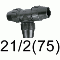 K 66 TE TODO TUBO POLIETILENO 21/2 ( 75 mm ) JIMTEN, Racor Fittings Fitings Accesorio Kas K66 K-66 63 Plastico BOCAS IGUALES politileno TODO GOMA 2 1/2 2-1/2 JINTEM Racords Jinten Tuberias Jimtem