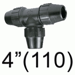 K 66 TE TODO TUBO POLIETILENO 4 ( 110 mm ) JIMTEN, Racor Fittings Fitings Accesorio Kas K66 K-66 110 Plastico BOCAS IGUALES politileno TODO GOMA JINTEM Racords Jinten Tuberias Jimtem