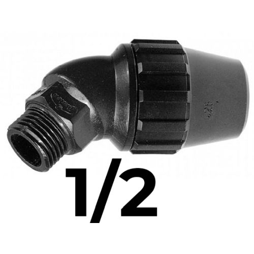 K 70 Enlace acodado de 45 rosca macho polietileno 20 1/2 JIMTEN 55090, k70 k-70 Racor Fittings Polietileno Fitings Accesorio Kas Uniones, Engarce, Enchufe, Ensamble, Enganche, Empalme, Acoplamiento Conexin Plastico ROSCA MACHO politileno JINTEM Racords Jinten Terminales Manguito Jimtem 20x1/2