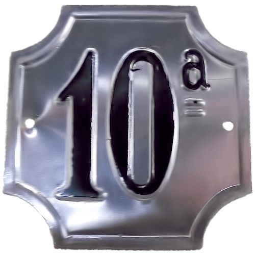 NUMERO CONTADOR 10, PLACA CONTADOR NUMERADA chapas metalicas para