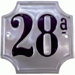 NUMERO CONTADOR 28, PLACA CONTADOR NUMERADA chapas metalicas para