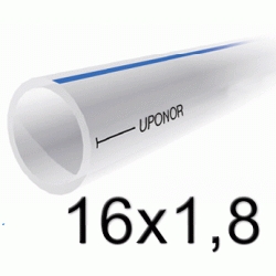 Metros de tubera Uponor Aqua Pipe natural PN6, S 16x1,8 en barras de 5 mts, Uponor Polietileno Reticulado Wirsbo Wisbo  Mts Mtr POLITILENO Tuberias