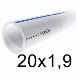 Metros de tubera Uponor Aqua Pipe natural PN6, S 20x1,9 en barras de 5 mts, Uponor Polietileno Reticulado Wirsbo Wisbo  Mts Mtr POLITILENO Tuberias